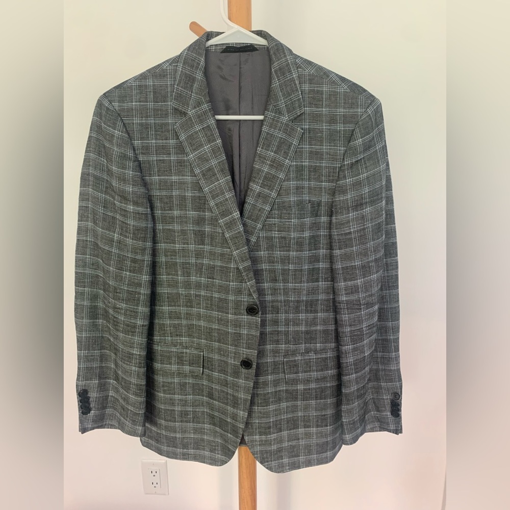 Hugo Boss Grey/Blue Checkered Sport Coat